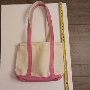 LL Bean boat and tote pink zippered USA
